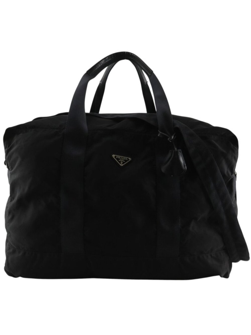 Prada Nylon Black Boston Bag